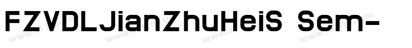 FZVDLJianZhuHeiS Sem字体转换